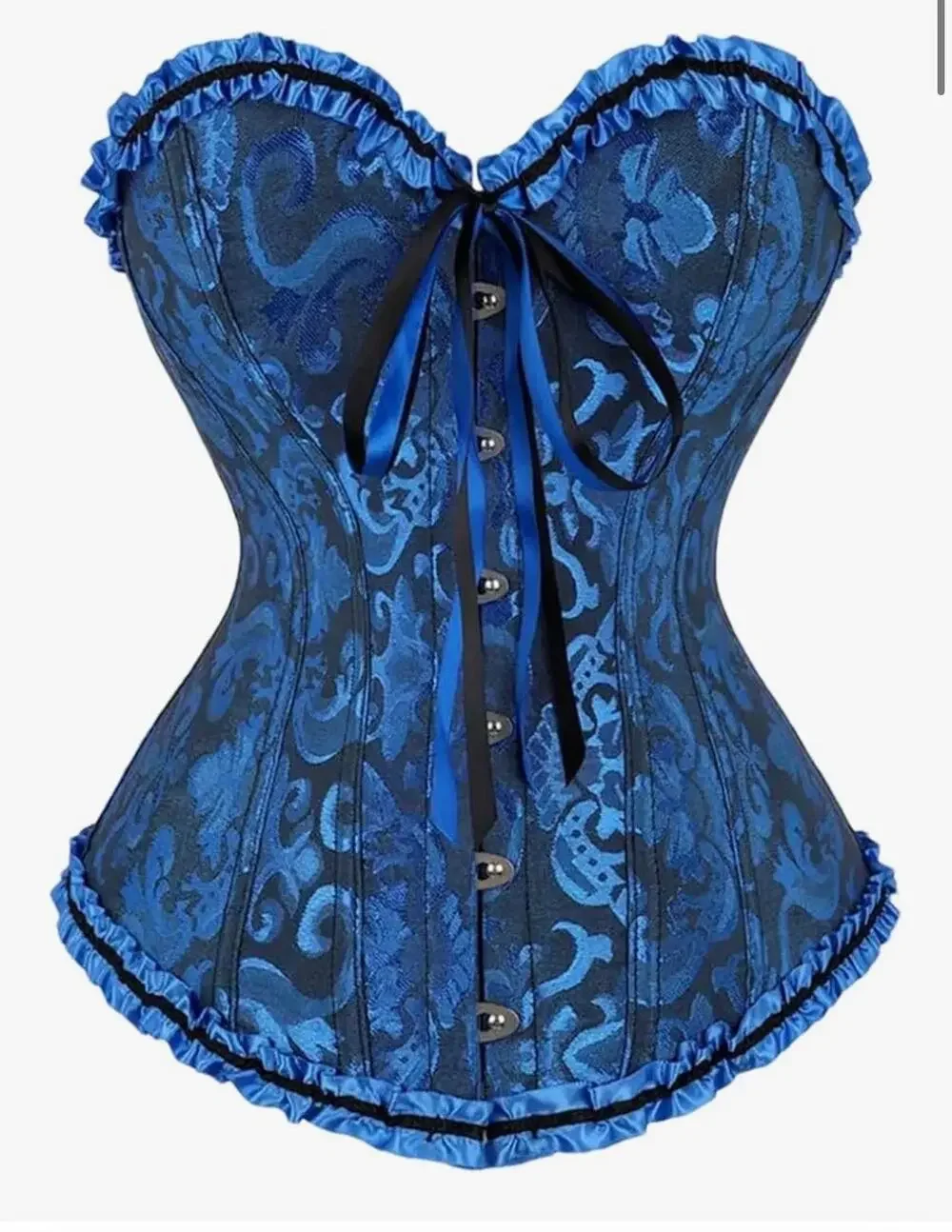 Lace Corset Top Sexy Lace Up Bustier L Jacquard Body Shaper Steampunk Goth